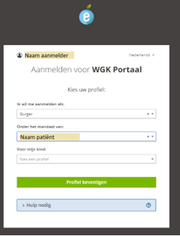 Screenshot mijnWGK