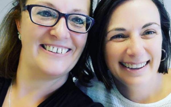 Heidi en Sabine herenigd bij het Wit-Gele Kruis