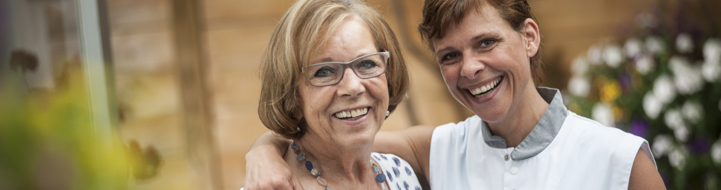 Patiënt Elisabeth en verpleegkundige Nathalie