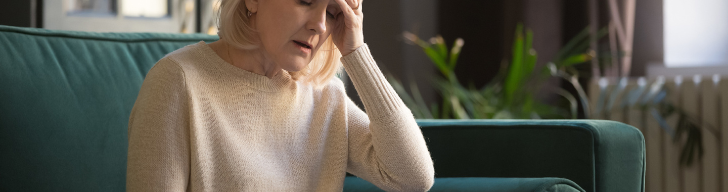 Foto vrouw met een CO-vergiftiging
