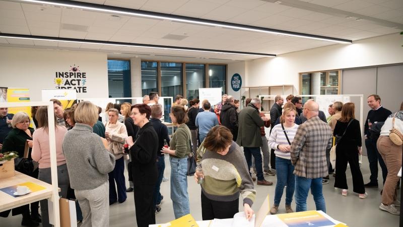Expo met alle zorguitvinden waaraan de ODINiers een jaar gewerkt hebben