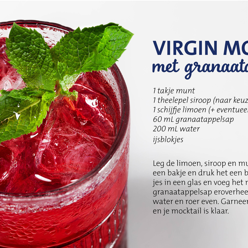 virgin mojito met granaatappel