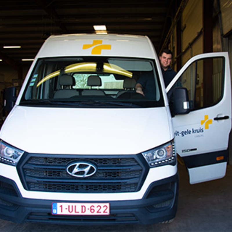 levering materiaal met camionnette