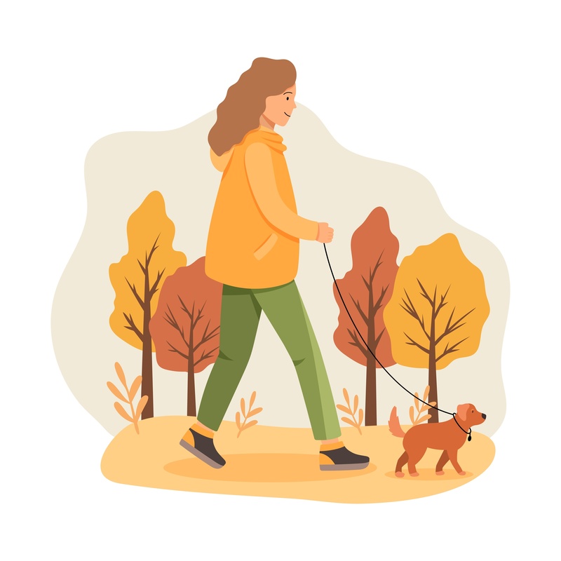 Foto wandeling met hond