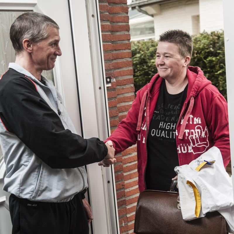 Patiënt Kris en nachtverpleegkundige Katleen