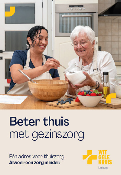 Folder Beter thuis met gezinszorg cover