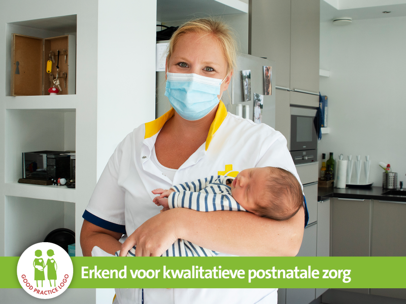 Erkenning voor kwalitatieve postnatale zorg Foto vroedvrouw