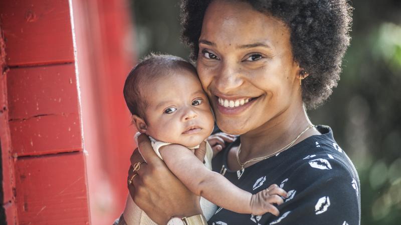 Mama Biola en zoontje Rafael