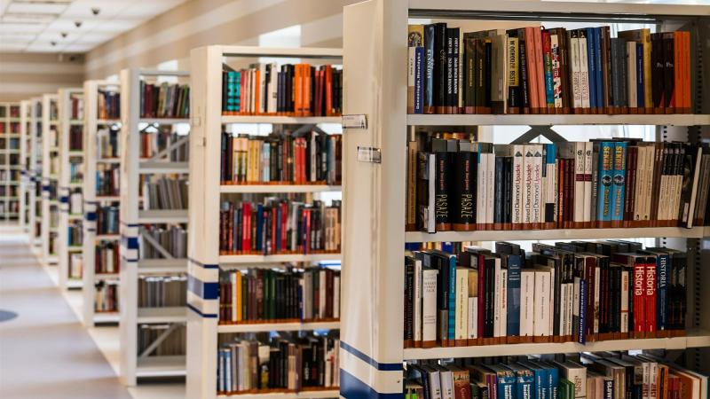 Boeken in bibliotheek